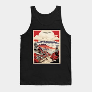 Tokushima Japan Travel Vintage Tourism Poster Tank Top